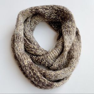 Maurices Chunky Knit Infinity Scarf Tan Brown Gold Multicolor